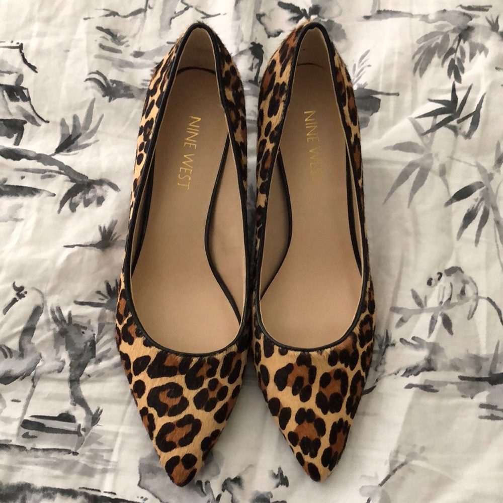Nine West leopard print heels